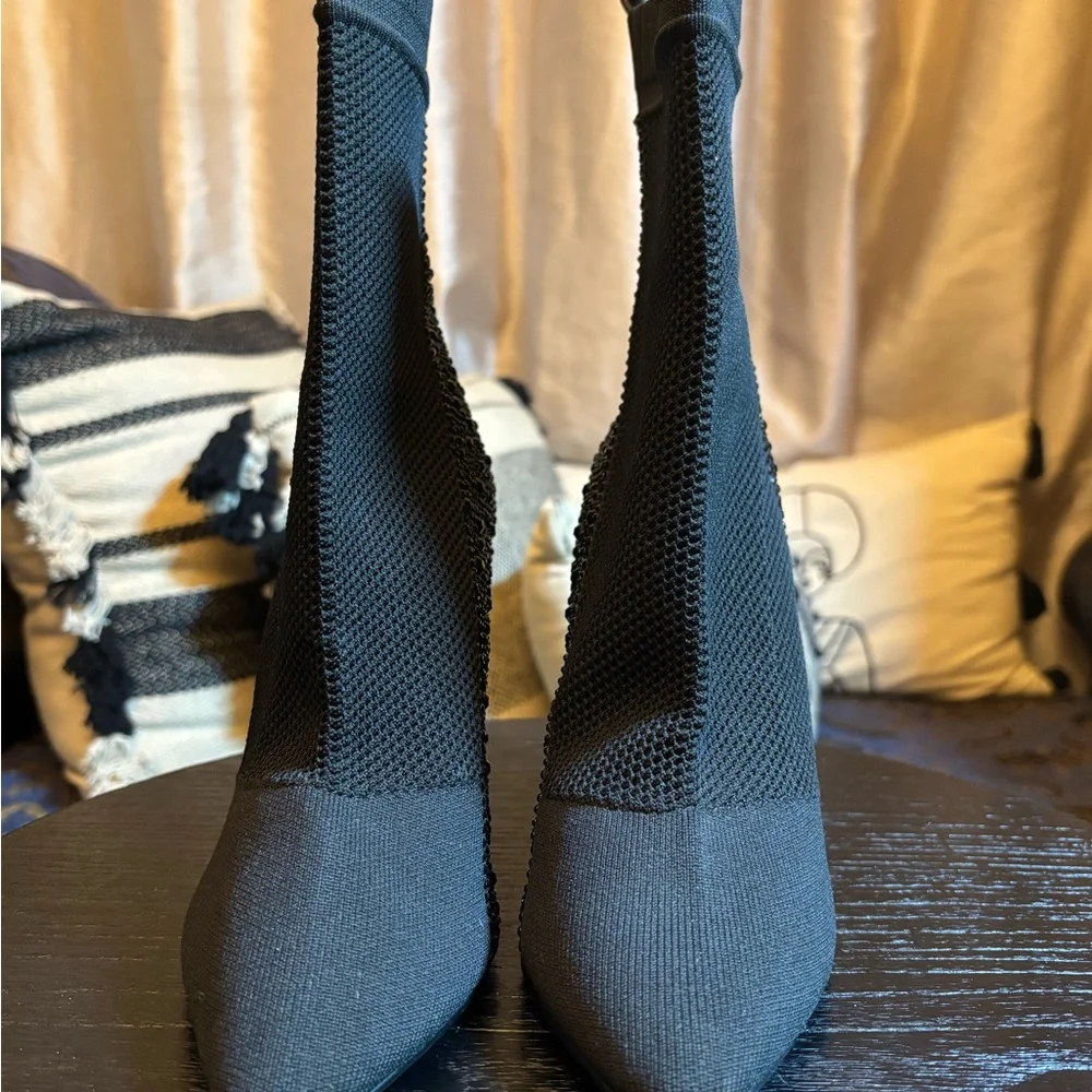 Steve Madden knit and rhinestone booties. - Picture 3 of 7